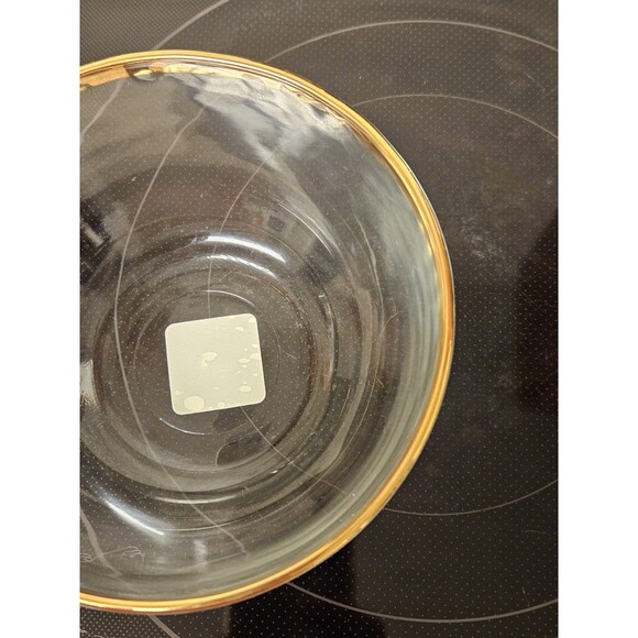 Vintage Toscany Round Serving Tray W/ Dip Bowl 24 Karat Gold Rim Costa D'oro - Picture 8 of 10